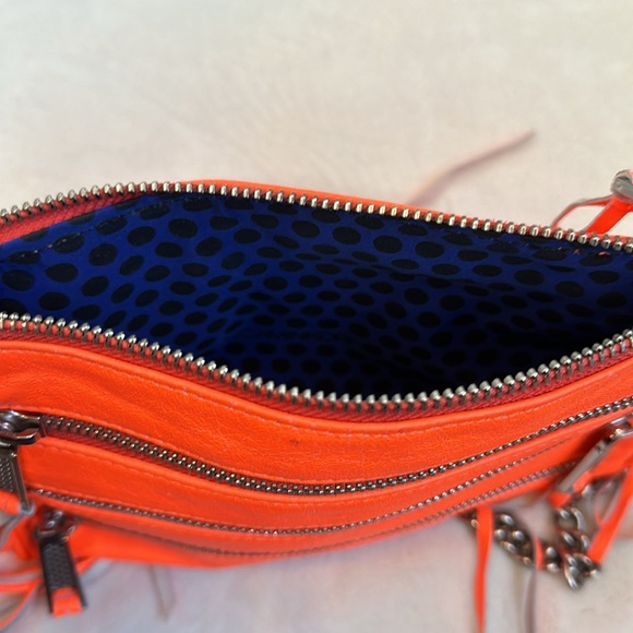 Neon orange Rebecca minkoff 5 zip mini Mac crossbody bag with dust bag - Picture 5 of 9